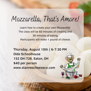 Mozzarella Class | Olde Schoolhouse Winery August 10th